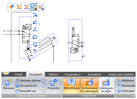 Outils contextuel flottants
